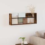 vidaXL Tijdschrift Rek Gerookt eiken 80 x 12 x 30 cm Bewerkt, Huis en Inrichting, Woonaccessoires | Krantenbakken en Lectuurbakken