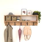 [en.casa] Wandkapstok Åstorp met 2 vakken 37x120x22 cm eiken, Huis en Inrichting, Verzenden, Nieuw