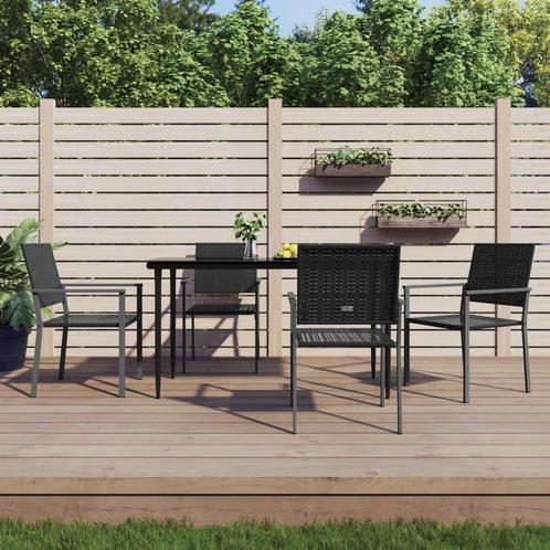 vidaXL 5-delige Tuinset poly rattan en staal, Tuin en Terras, Tuinsets en Loungesets, Tuinset, Nieuw, 4 zitplaatsen, Rotan, Verzenden