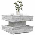 vidaXL Salontafel 360 graden draaibaar 50x50x34,5cm grijs, Huis en Inrichting, Tafels | Salontafels, Verzenden, Nieuw, Overige houtsoorten