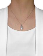 Hanger - 18 karaat Witgoud - 0.04ct. tw. Parel - Diamant