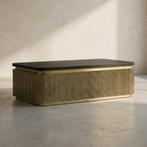 *WOONWINKEL* Salontafel Gouden Ribbels Rechthoekig, Huis en Inrichting, Tafels | Salontafels, Verzenden, Nieuw