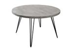 Ronde eettafel SCORPION 80cm grijs mango massief hout zwarte, Huis en Inrichting, Tafels | Eettafels, Ophalen of Verzenden, Nieuw