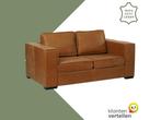 Leren bank Fine - 2 zits - Vintage Cognac (cognac) - Poten, Huis en Inrichting, Banken | Bankstellen, 150 tot 200 cm, Nieuw, Ophalen of Verzenden