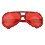 Bril Disco glitter rood, Ophalen of Verzenden, Nieuw
