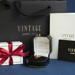 Gouden vintage zegelring met onyx 14 kt, Sieraden, Tassen en Uiterlijk, Ringen, Ophalen of Verzenden, Nieuw