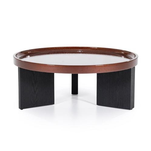 *WOONWINKEL* Eleonora Mayson Salontafel Rood Geglazuurd Blad, Huis en Inrichting, Tafels | Salontafels, Nieuw, Verzenden