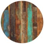 vidaXL Tafelblad rond 15-16 mm 80 cm massief gerecycled hout, Huis en Inrichting, Tafels | Eettafels, Verzenden, Nieuw