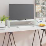 vidaXL Tv-meubel/monitorverhoger wit 70x30x13 cm glas