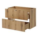 Wastafelonderkast Newport met 2 lades 80x60x40 cm eikenkleur, Verzenden, Nieuw