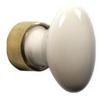 Meubelknop ovaal porselein 33mm messing ongelakt/camee, Verzenden, Nieuw