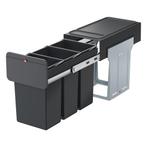 Hailo 0310-300 EcoLine Design Trio L Inbouwafvalemmer 3x1..., Verzenden, Nieuw