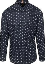 BOSS Remiton Overhemd Navy maat M Heren, Verzenden, Nieuw, Blauw, BOSS