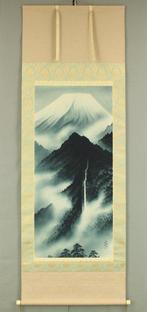 Fugaku Bakusei  - Mt. Fuji, Waterfalls and Misty, Antiek en Kunst