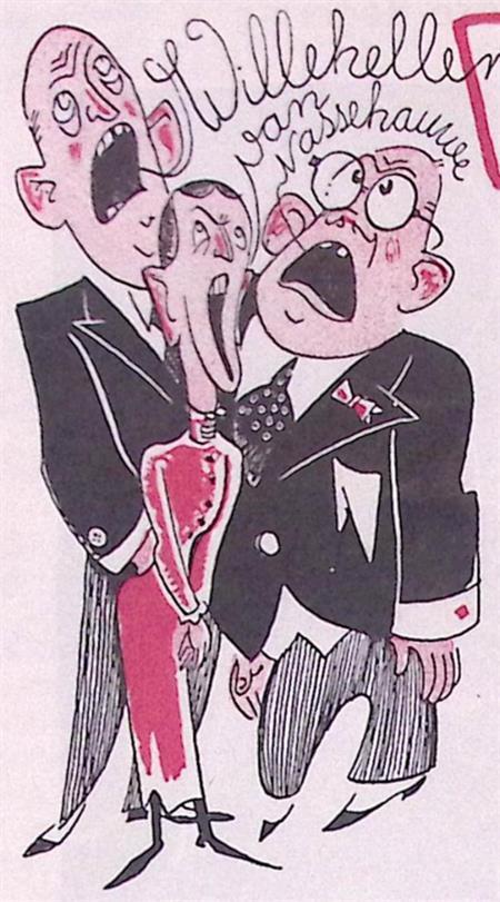 Mensen zingen het volkslied op spotprent (lijst optie), Antiek en Kunst, Kunst | Litho's en Zeefdrukken, Verzenden