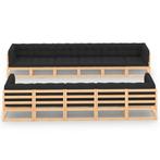 vidaXL 11-delige Loungeset met antracietkleurige kussens, Verzenden, Nieuw, Loungeset