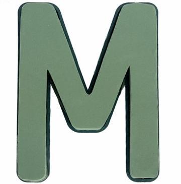 Letter m van steekschuim met bodem  , passen niet op een, Huis en Inrichting, Woonaccessoires | Kunstplanten en Kunstbloemen, Nieuw