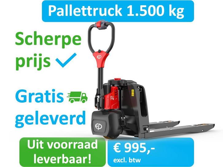 Elektrische palletwagen | 1500 kg | Li-ion | compact | EP, Zakelijke goederen, Machines en Bouw | Heftrucks en Intern transport
