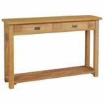 vidaXL Wandtafel 120x30x80 cm massief teakhout, Verzenden, Nieuw