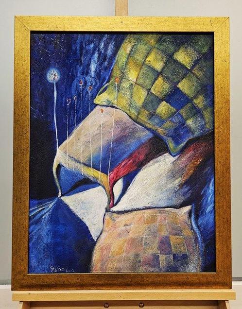 Contemporary European School (XX) - Geometry of a floating, Antiek en Kunst, Kunst | Schilderijen | Klassiek