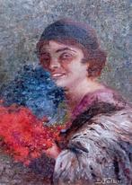 Salvatore Falbo (XX) - Ritratto liberty, Antiek en Kunst