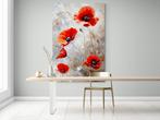 1004 - Schilderij klaprozen, bloemen, geschilderde stijl, Minder dan 50 cm, Verzenden, Nieuw, Schilderij
