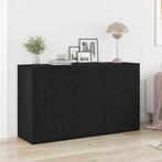 vidaXL Dressoir met lade Zwart eiken 120 x 36 x 69 cm, Huis en Inrichting, Kasten | Dressoirs, Verzenden, Nieuw, Minder dan 50 cm