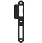 Sluitplaat korte lip 39 mm tonrolslot zwart, Verzenden, Nieuw