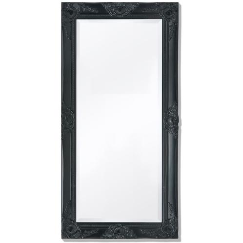 vidaXL Wandspiegel Barok 100 x 50 cm zwart, Huis en Inrichting, Woonaccessoires | Spiegels, Nieuw, Verzenden