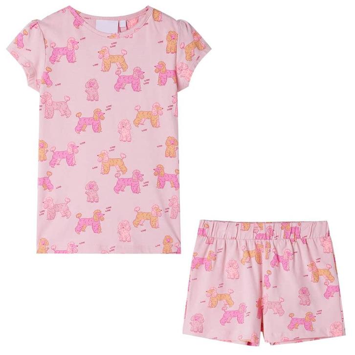 vidaXL Kinderpyjama met korte mouwen 140 lichtroze, Kinderen en Baby's, Kinderkleding | Overige, Nieuw, Verzenden