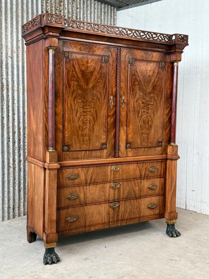 commode penant kastje buro kabinet ladekast secretaire kast, Antiek en Kunst, Antiek | Meubels | Kasten