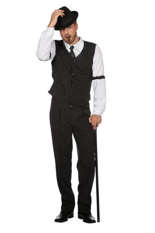 Maffia Kostuum Luxe, Kleding | Heren, Carnavalskleding en Feestkleding, Nieuw, Verzenden