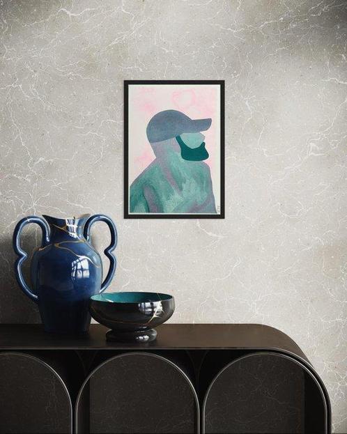 eybaba art - Bababoi cap | risography print -NO RESERVE, Antiek en Kunst, Kunst | Schilderijen | Modern