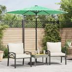 vidaXL Parasol met stalen paal 223x223x213 cm groen, Tuin en Terras, Parasols, Verzenden, Nieuw, 2 tot 3 meter