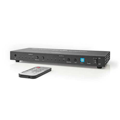 HDMI Matrix-Switch met 4 ingangen en 2 uitgangen 4K@60Hz, Audio, Tv en Foto, Converters, Nieuw, Verzenden