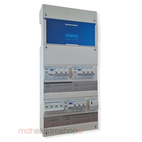 Hager groepenkast, 3 fase met 9 groepen en beltransformator,, Doe-het-zelf en Verbouw, Elektra en Kabels, Nieuw, Ophalen of Verzenden