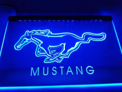 Mustang neon bord lamp LED cafe verlichting reclame lichtbak, Verzamelen, Merken en Reclamevoorwerpen, Nieuw, Verzenden
