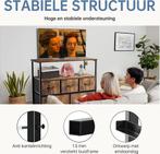 Commode TV-meubel entertainment center met 5 stoffen lades,, Verzenden, Zo goed als nieuw