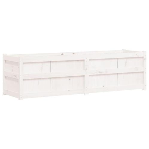 Plantenbak Grenenhout Wit 180cm - Retourdeal! 35% Korting, Tuin en Terras, Bloembakken en Plantenbakken, 30 tot 60 cm, 100 cm of meer
