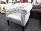Chesterfield Maarssen  Vintage zijde Chesterfield Club Chair, Ophalen, Nieuw, Stof, CHESTERFIELD