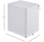 Mobiele Metalen Archiefkast met 3 Laden voor Kantoor Stalen, Verzenden, Nieuw