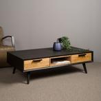 *WOONWINKEL* Tower Living Bresso Retro Salontafel Donker Eik, Huis en Inrichting, Tafels | Salontafels, Verzenden, Nieuw