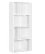 Staande Boekenkast – Witte Kast met 8 Open Vakken, Kubusrek, Verzenden, Nieuw