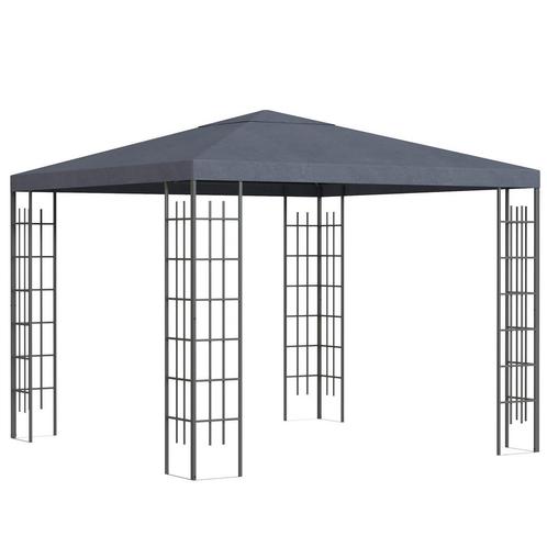 Feesttent - Stabiel - Polyester - Grijs, Tuin en Terras, Overige Tuin en Terras, Nieuw, Ophalen of Verzenden