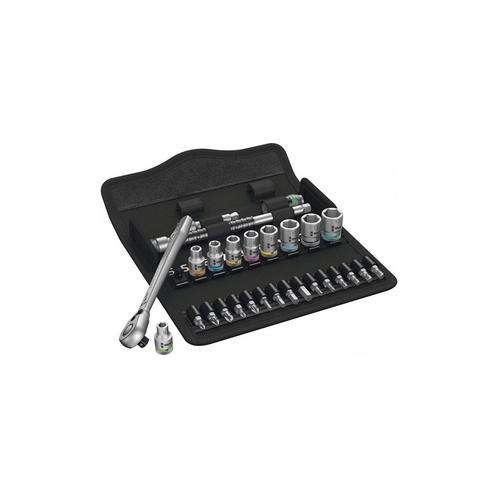 Dopsleutelset 1/4 ZYKLOP push 28-delig Wera, Doe-het-zelf en Verbouw, Gereedschap | Handgereedschap, Nieuw, Verzenden