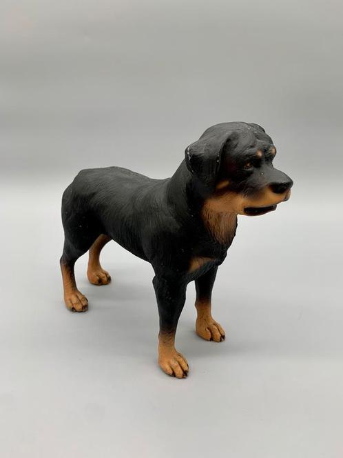 Vintage beeld Rottweiler handbeschilderd Italië, Antiek en Kunst, Curiosa en Brocante, Ophalen of Verzenden