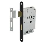 Intersteel badkamer/toiletslot 63/8mm met zwarte voorplaat, Doe-het-zelf en Verbouw, Hang- en Sluitwerk, Verzenden, Nieuw