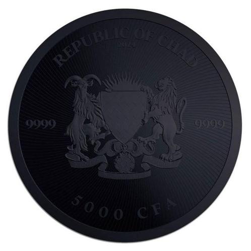 Tsjaad. 5000 Francs 2024 1 oz Cannabis Smoke Black Platinum, Postzegels en Munten, Munten | Europa | Niet-Euromunten