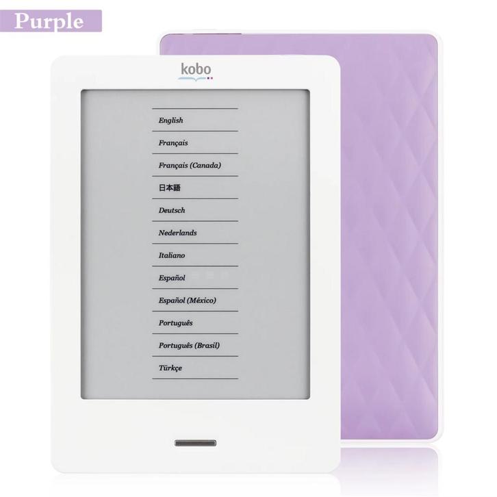 Kobo Touch eReader 6 - Wi-Fi - Wit/Paars (In doos), Computers en Software, E-readers, Zo goed als nieuw, Verzenden