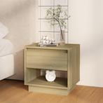 vidaXL Nachtkastje 45x34x44 cm bewerkt hout sonoma, Minder dan 45 cm, Verzenden, Nieuw, Minder dan 55 cm
